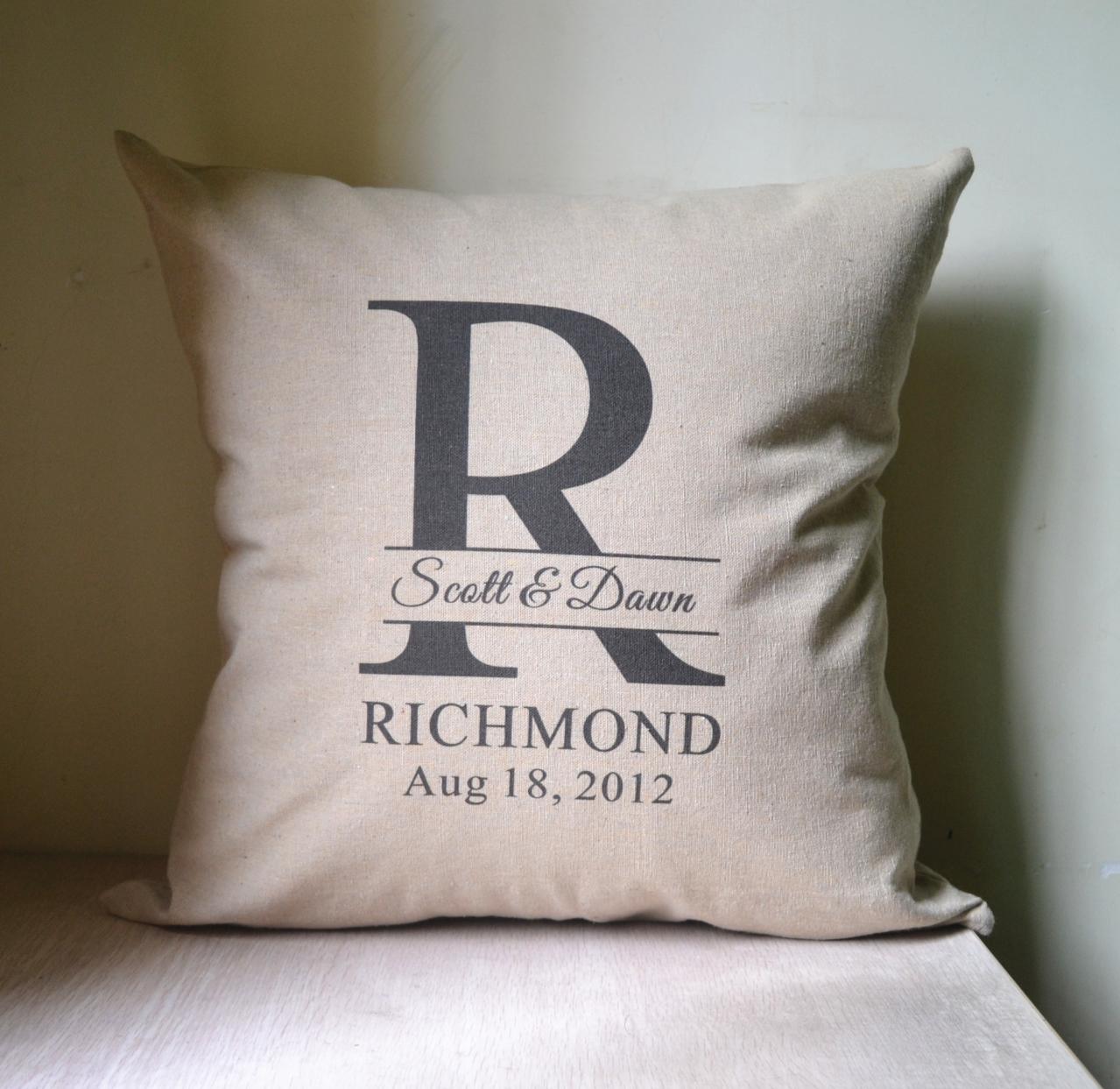 Initial Wedding Pillow,decor Pillow,Personalized Pillow Cover,pillow